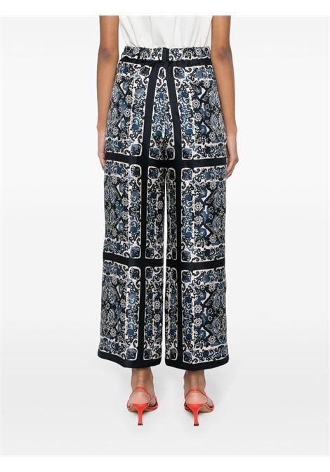 Blue medallion-print trousers - women 'S MAXMARA | 2419131203600001